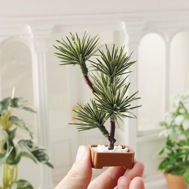 Bonsai Garden Ornaments - قطعة واحدة، نموذج شجرة صنوبر خضراء