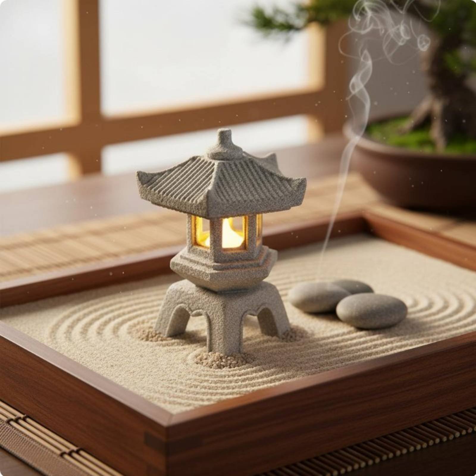 فانوس حجري مصغر بتشطيب عتيق لت - مراجعة Bonsai Garden Ornaments وسعره