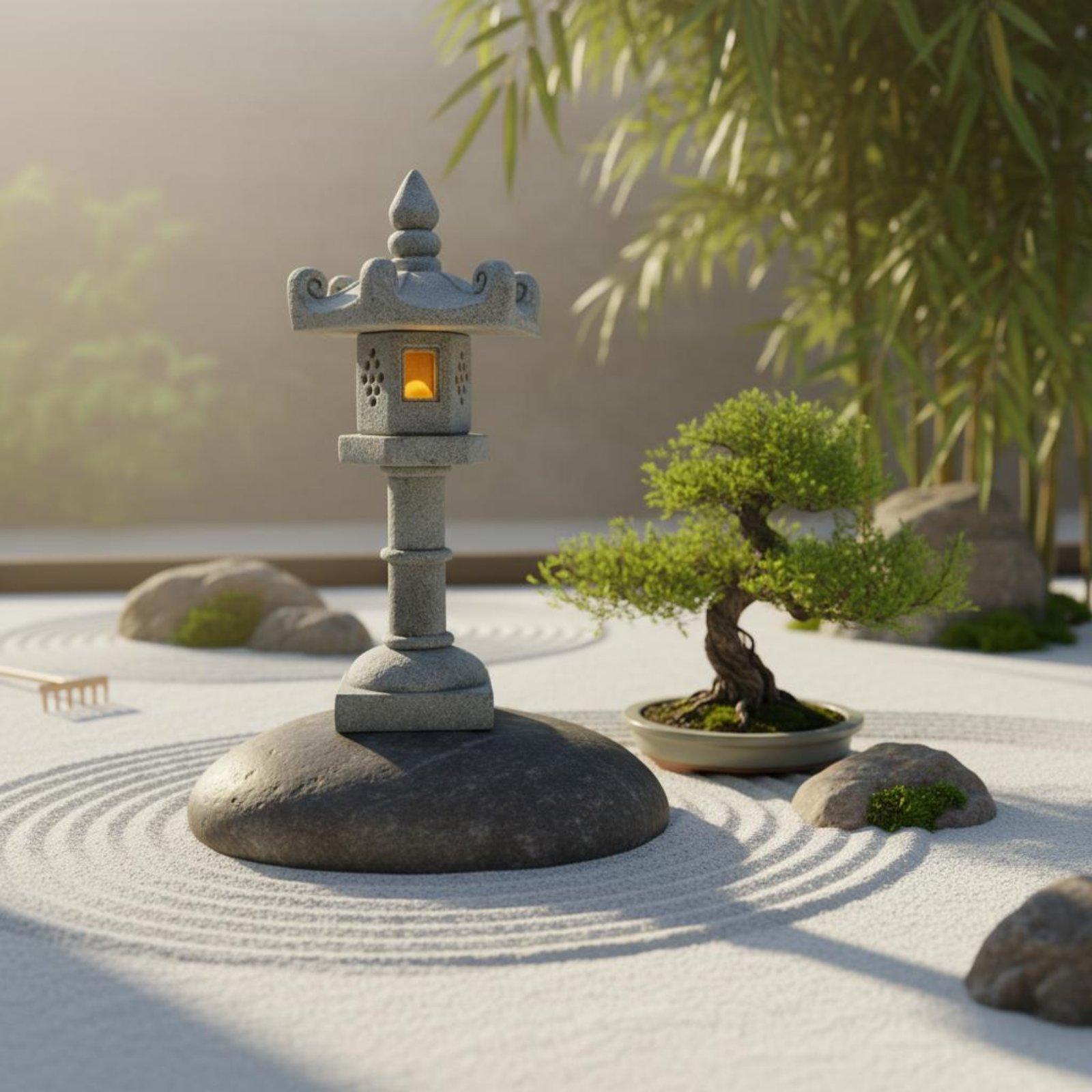 فانوس حجري ياباني مصغر لتزيين  - مراجعة Bonsai Garden Dc وسعره