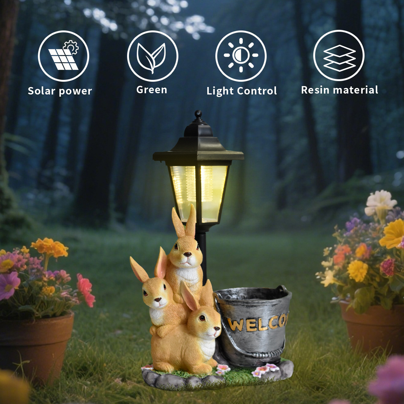زينة حديقة جديدة على شكل أرنب  - مراجعة Bonsai Garden Ornaments وسعره